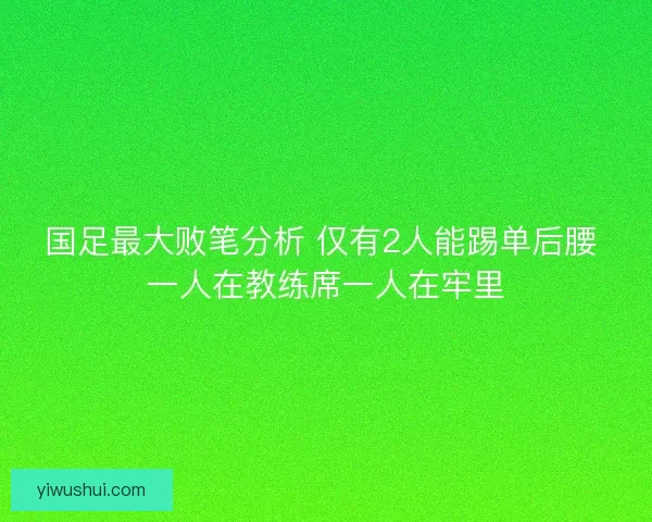 国足最大败笔分析 仅有2人能踢单后腰 一人在教练席一人在牢里